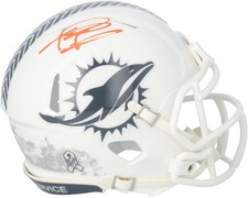 Tua Tagovailoa Miami Dolphins Signed Riddell 2024 Salute To Service Mini Helmet
