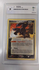 Pokemon Umbreon GOLD STAR HOLO 17/17 ITA GRAAD 10 (+9) Condizione=NUOVO!!!