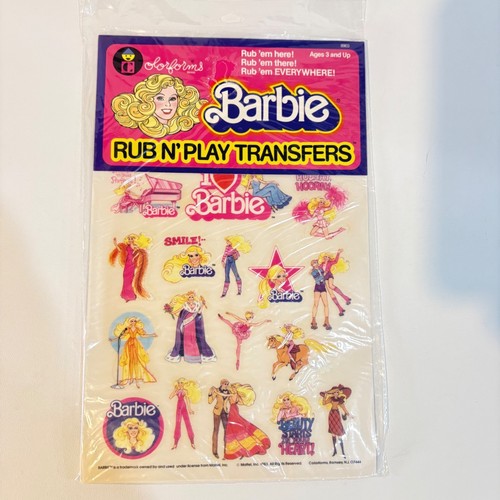 Barbie rub play transfers - play,