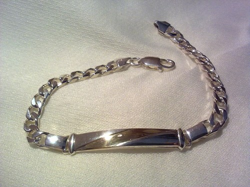 Bracciale targa uomo - , in
