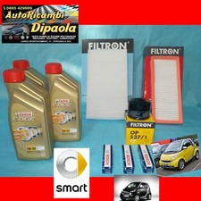 KIT TAGLIANDO + 3 CANDELE SMART COUPE/ CABRIO 451 (07>) 1.0 BENZINA CASTROL 5W30