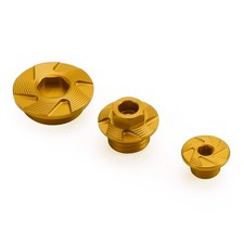 KIT COPERCHIO CARTER TAPPO CARICO OLIO ORO PER HONDA CRF 150 250 450 R X 02-17 Y