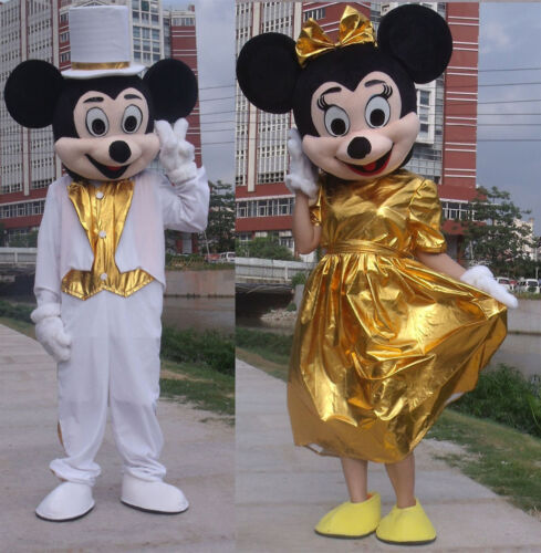 Costume mascotte minnie dorata - costume,