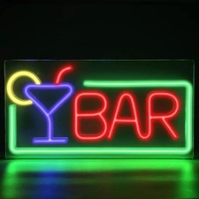Insegna led neon bar luce - insegna,
