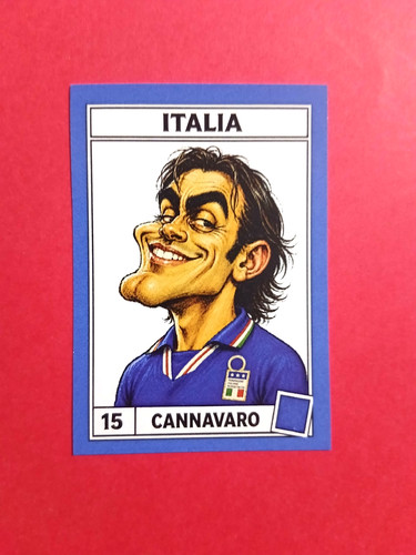 Figurina caricatura calciatori - figurina,