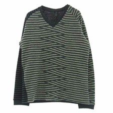 Maglione Wjk Double JayKay 6815 bordo zigzag P O maglia zig zak scuro usato LIFE-0