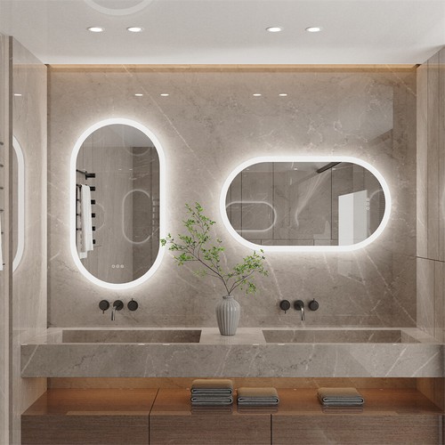 Specchio bagno ovale - , touch