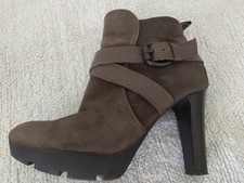 STIVALETTI TROCHETTO donna invernali MANAS Lea Foscati- CAMOSCIO/OLIVA - n° 37