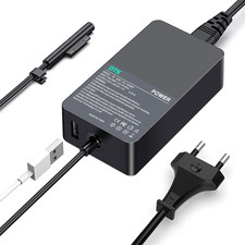 65W Caricatore Surface Pro, Alimentatore per Microsoft Surface Pro 6/5/4/3/7/X S