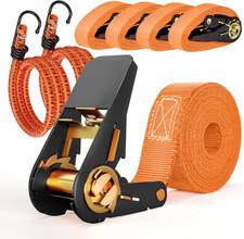 4 Pezzi Cinghie Di Fissaggio 4M, Cinghie a Cricchetto, 2 Pezzi Corde Elastiche C