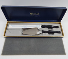 Cutco 1754 1755 Slice N Serve Spatola Torta e Set di Coltelli Marrone/Arancione