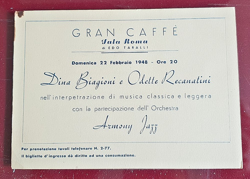 Invito gran caffe sala roma - gran,