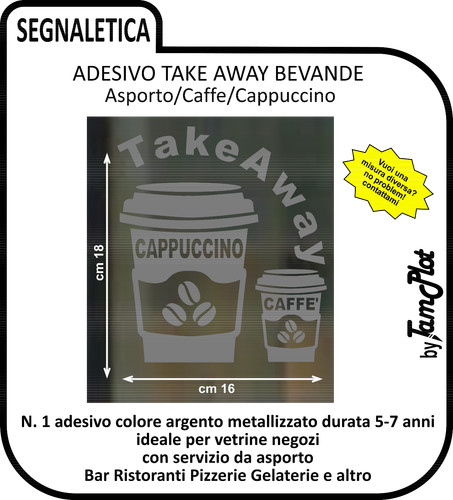 Adesivo per vetrina take away - vetrina,