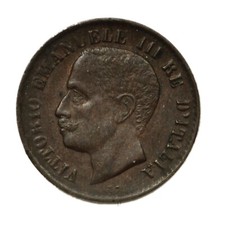 ITALIA Vittorio Emanuele III 1 Centesimo Valore 1908