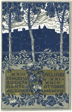 CAGLIARI, XVIII° CONGRESSO SOCIETA' DANTE ALIGHIERI, 1907, ILL. MELIS MARINI