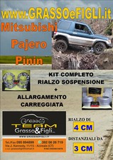Kit COMPLETO Rialzo Molle + 4 Distanziali Ruota 3cm For Pajero Pinin Molla Picc