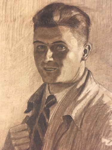 Disegno ritratto uomo giovane - disegno,
