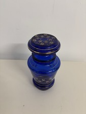 Vaso in vetro artistico Blu Con Coperchio