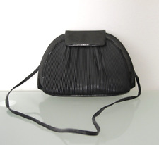 Borsa tracolla vintage in pelle nera Silvano Biagini