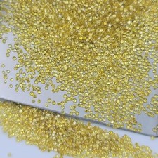 Lotto diamanti gialli fantasiosi da 2,5 mm diamanti taglio tondo naturale...
