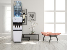 Distributore Dispenser Erogatore d'Acqua a Boccioni Bianco Nero Con Mini Frigo