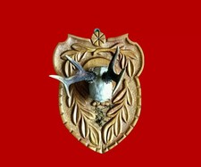 2 sculture in legno opera uniche. Testa di cervo e insetto