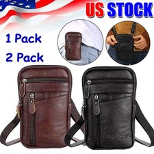 Borsa telefono a tracolla in pelle tracolla uomo cintura fondina viaggio marsupio