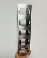 Portabottiglie a muro in Acciaio Inox 304 a 5 Posti Made in Italy