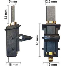 Spazzole carbone carbone per