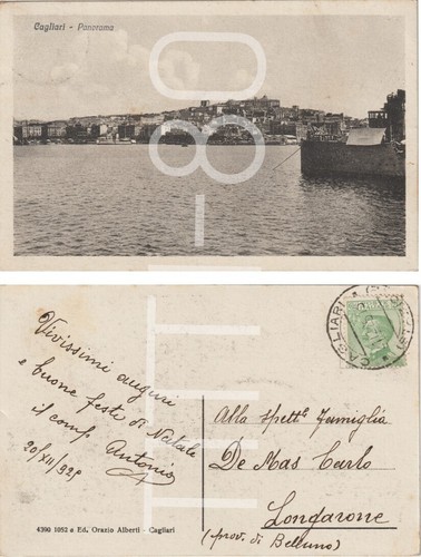 Cagliari panorama 1925 - cagliari,