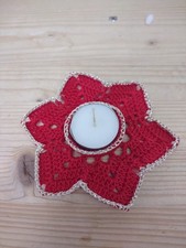 Porta Candele Uncinetto Natale