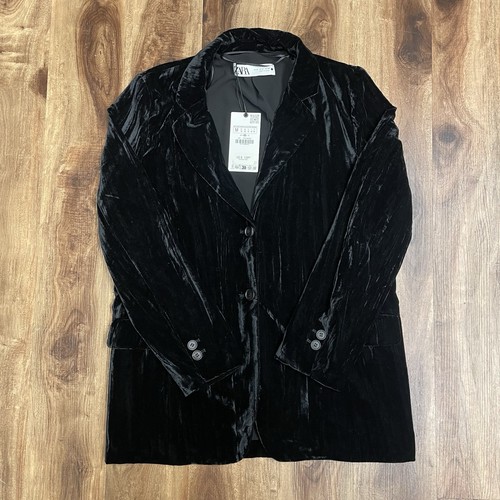 Zara blazer donna nero velluto - zara,
