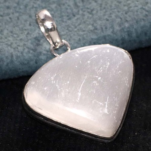 Ciondolo selenite argento - selenite, 925