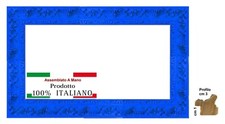 Cornice in legno Azzurro fluo