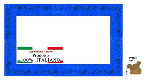 Cornice legno azzurro - cornice, fluo