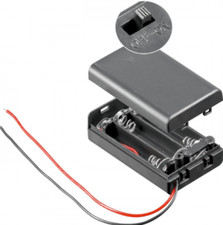 BOX PORTA BATTERIE 3 PILE STILO AAA PORTABATTERIA PILA INTERRUTTORE 4,5 VOLT