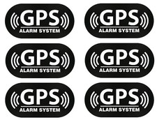 Stickers Pvc Bollino - GPS Alarm System - 50 x 25 mm - 6 Bollini