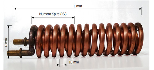 Serpentina rame con doppia - in,