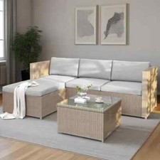 Set Divano Angolare Rattan