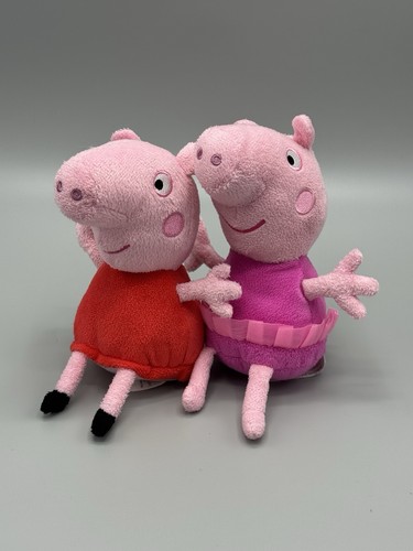 Peppa pig peluche bambole set - pig,