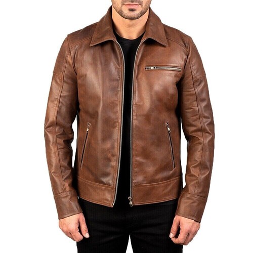 Giacca pelle uomo - , racer