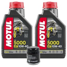 TAGLIANDO OLIO MOTUL 5000 10W40 FILTRO PIAGGIO Vespa GTS 250 2005-2014