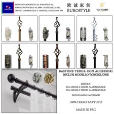 Bastone per Tenda Estensibile in Metallo 120-210 cm o 160-300 cm, FACILE montarE