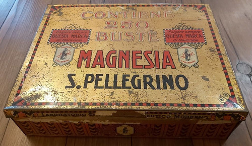 Scatola latta magnesia - magnesia, s
