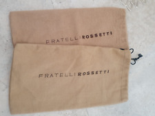  2 BAG  SACCHE SCARPE  “FRATELLI ROSSETTI” TESSUTO FLANELLA MARRONE 36X18