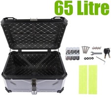 Box Top Case Moto XB65 Lega di Alluminio Valigia 65 Litri Argento 100% NUOVO XXL