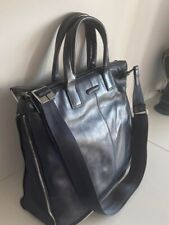 Intramontabile   leggera  borsa tracolla  espandibile in pelle  blu  Piquadro
