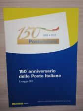 1862-2012 Raro Folder del 150°Anniversario delle Poste Italiane Completo