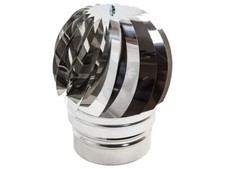 TERMINALE COMIGNOLO EOLICO BASE  TONDA - INOX - ASPIRANTE- PER STUFE e CAMINI