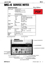 Roland MC-4 Service Manual with Electronic Schematics